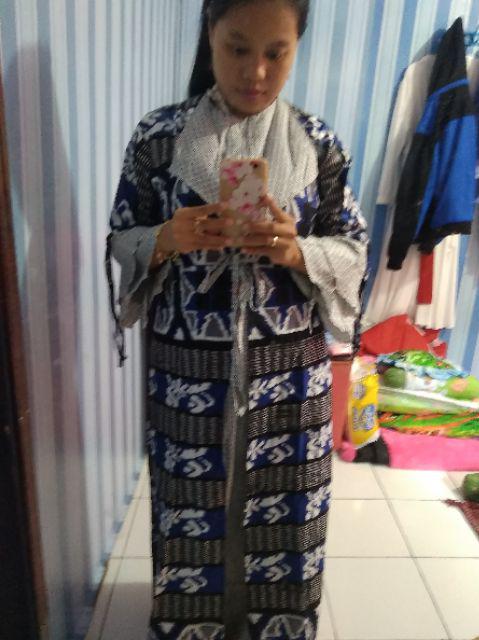 Gamis Batik Jazzy Motif Tenun Songket Tribal Big Size Jumbo Xxl Ld 110 Seragam Batik Kerja Murah
