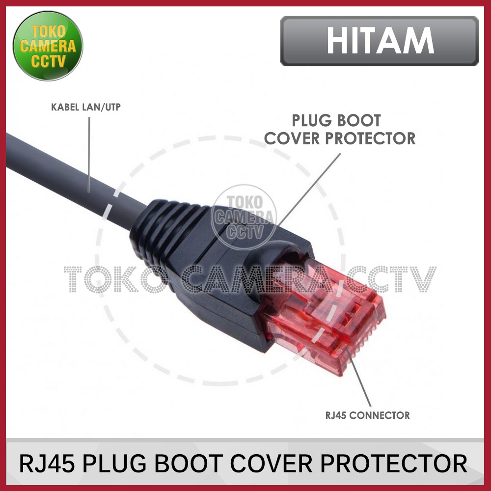 RJ45 PLUG BOOT COVER PROTECTOR CAT 5/CAT6 HITAM