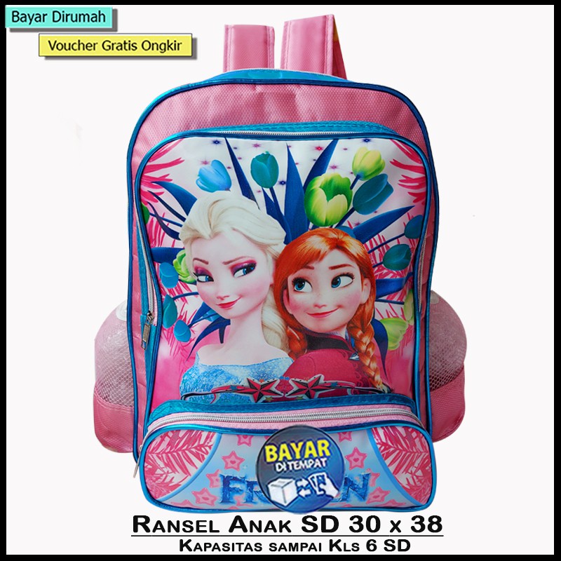 ~Tas Sekolah Fashion Unicorn Rainbow Ombre Kekinian Import Original Murah Elsa