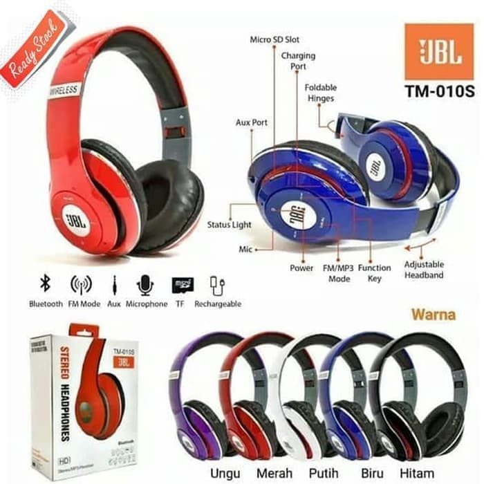 HEADPHONE JBL TM-010S / HEADSET BLUETOOTH TM010 / JBL 010S