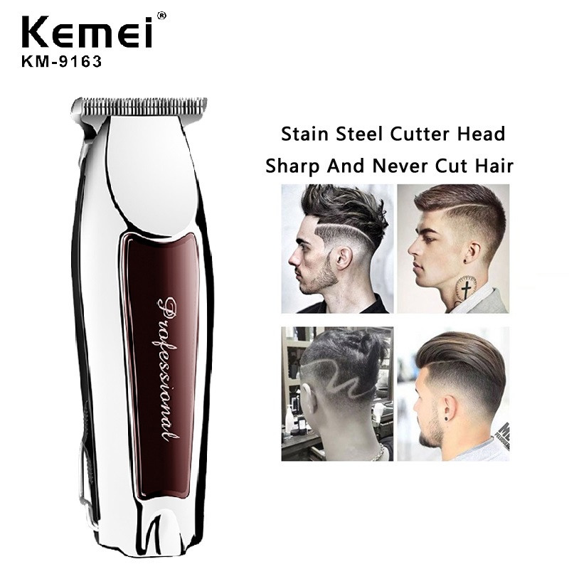 SHINE STAR - ORIGINAL KEMEI KM-9163 ALAT MESIN CUKUR WIRELESS RAMBUT JENGGOT KUMIS