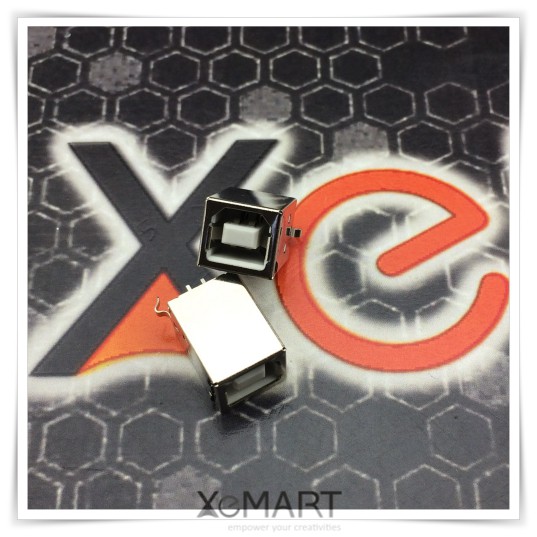 USB Connector Type B Female Lurus Tegak 180 Degree Konektor