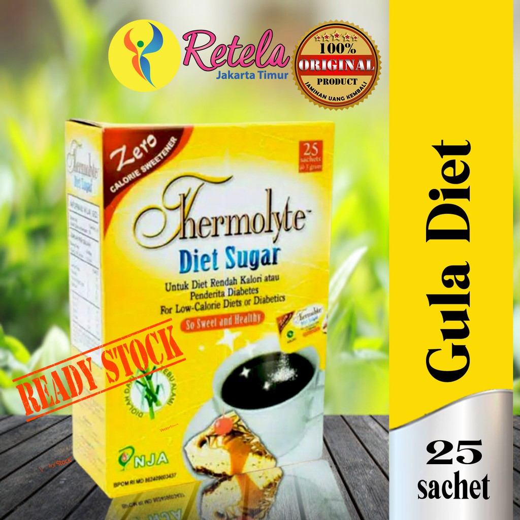 

Thermolyte Diet Sugar 25`S @ 1Gr\Pemanis Diet\Pengganti Gula\Gula Diet