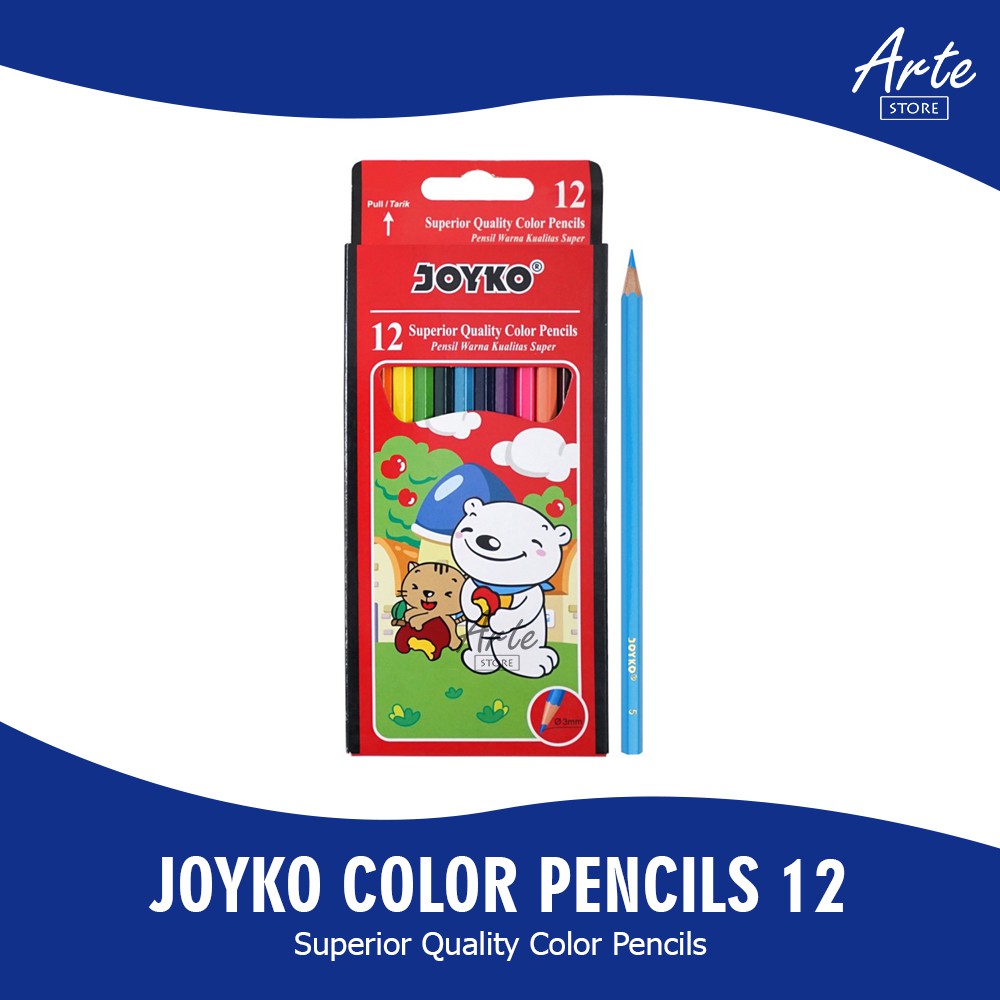 Pensil Warna - Joyko Color Pencil 12 Warna