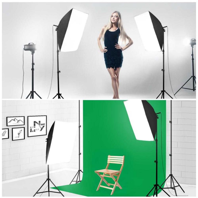 Softbox Full Set Payung Reflector Portrait Foto Studio Lighting Kit