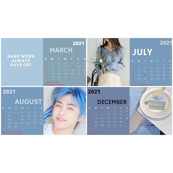 

Kalender Meja Custom quotes motivasi Aesthetic 2021 Pajangan Rumah Murah Berkualitas Dailydeco.id