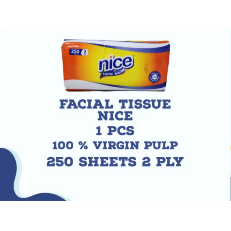 Facial Tissue Nice 1 pack x 250 Sheets 2 ply