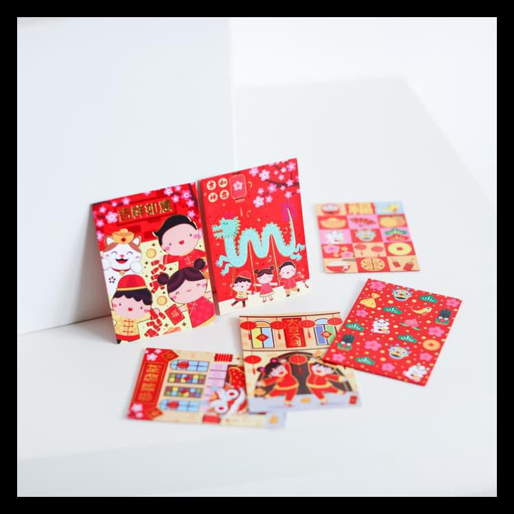 

1 PACK ISI 6 ANGPAO IMLEK ANGPAU TAHUN BARU AMPLOP UANG CNY TERMURAH