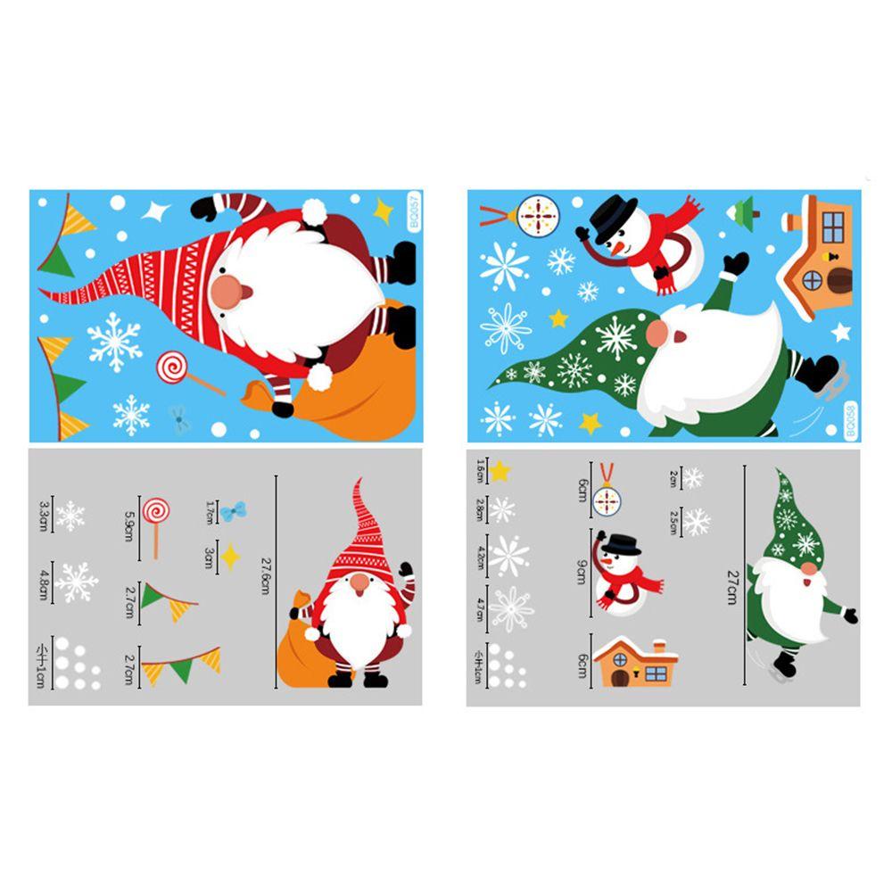 Solighter Merry Christmas Stiker Jendela Dekorasi Dapur Kantor Sticker Layout Warna Santa Claus