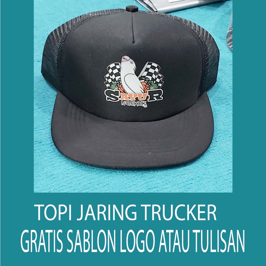 Topi Trucker JARING  Bebas SABLON LOGO ATAU TULISAN