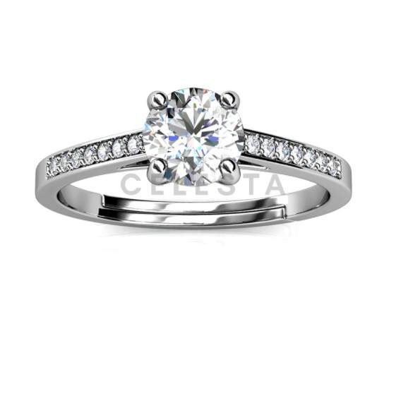 [GRA DIAMOND SERTIFIKAT] Princesse Ring - 1 carat cincin berlian  Moissanite diamond with 925 silver