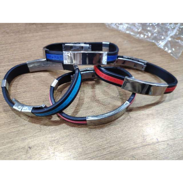 Gelang plat stainless steel isi 12 gelang