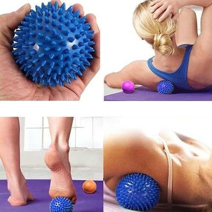 Bola Duri Terapi Yoga Pijat Akupuntur Spiky Massage Ball PVC 7.5cm