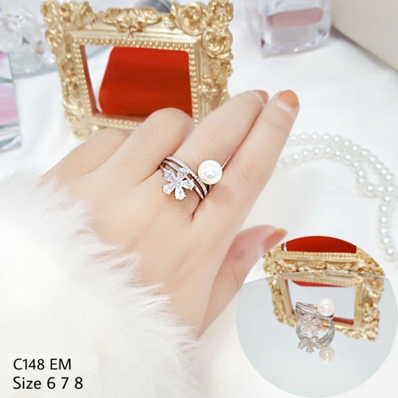 Cincin Xuping Bunga Mutiara C148 EM