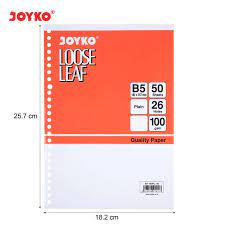 

Loose Leaf Joyko B5 Isi 50/100 ( Isi Binder File B5 )