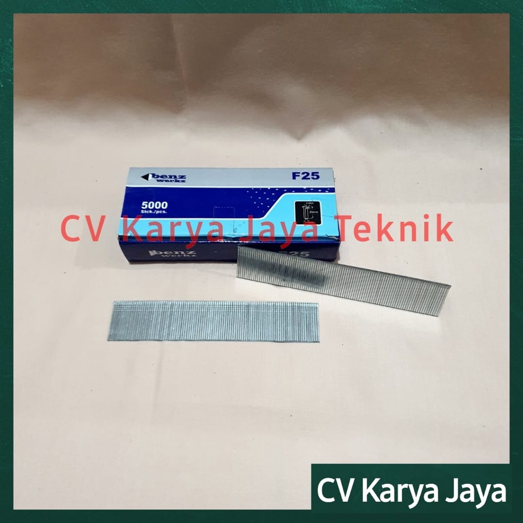 

Isi Staples Tembak Lurus Benz F20 F25 F30 MO mm (5000 pcs) / Refill Staples Gun Nailer Lurus