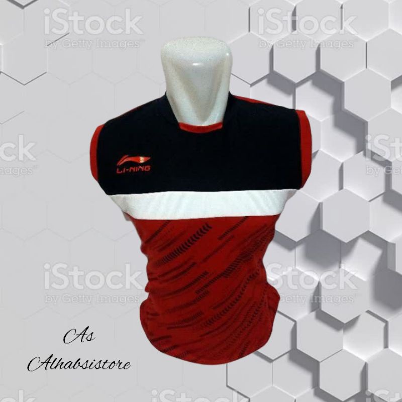 kaos atasan badminton bola volly  baju singlet bulutangkis tenis pria wanita