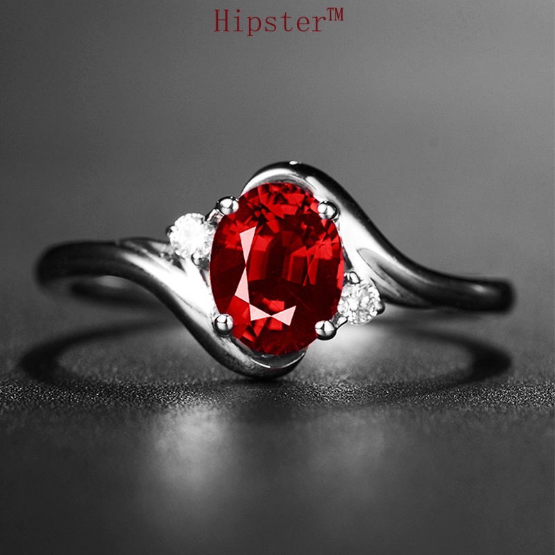 Retro Fashion Elegance Inlaid Ruby Adjustable Ring