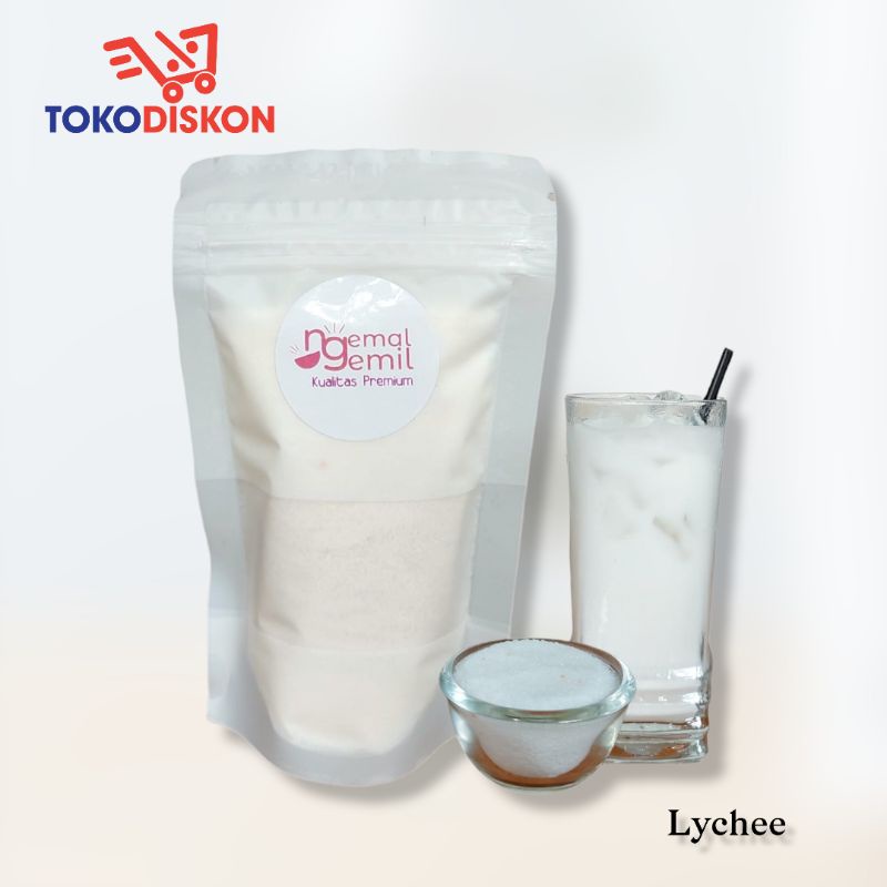 

Minuman Bubuk Rasa Lychee // Premium