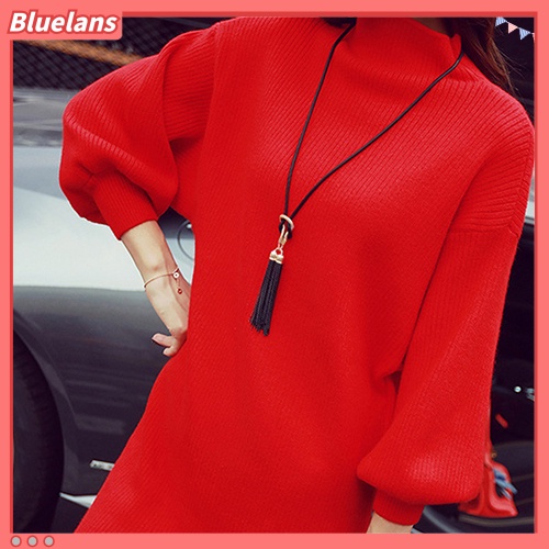 Bluelans Women Fashion Tassel Pendant All Match Long Chain Sweater Necklace Jewelry Gift