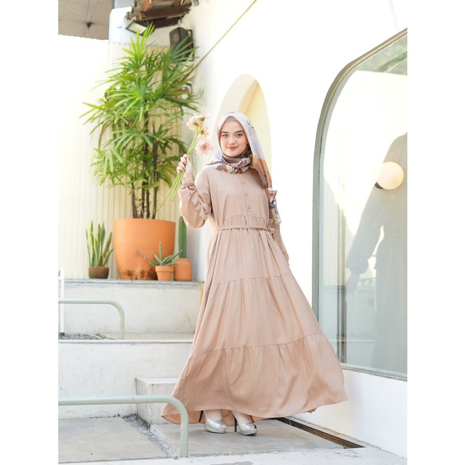 gamis rayon / dress rayon / gamis polosan / baju kekinian / baju elegant /maxy dress