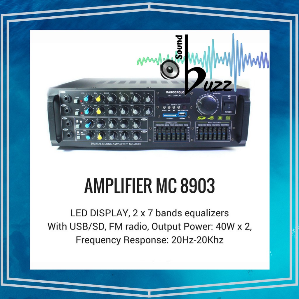 Marcopolo Karaoke Amplifier MC 8903 + Bluetooth