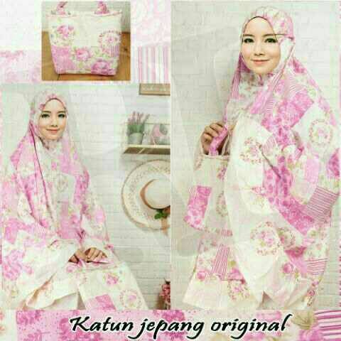 SALE  VS Mukena rose pink @132 Rb,Bahan katun jepang super