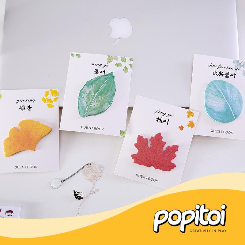 

Maple Leaf Sticky Memo Note Pad (30 Sheets) kertas hiasan decor bujo bullet journal jurnal motif daun