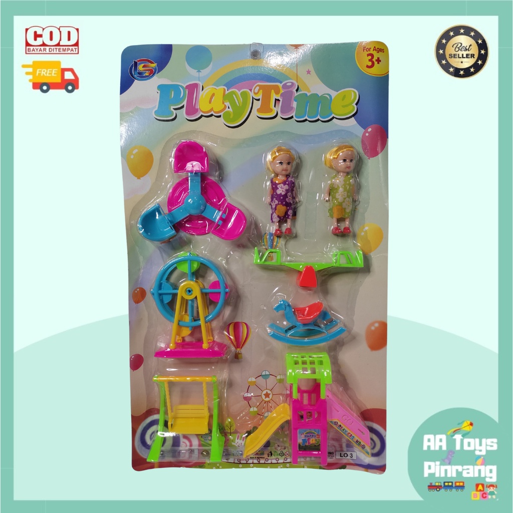 MAINAN ANAK PEREMPUAN MAINAN TAMAN BERMAIN BONEKA KECIL