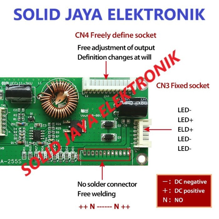 INVERTER LAMPU BACKLIGHT LED UNIVERSAL MULTI 14 15 19 20 21 22 24 26 29 32 INC INCH CA255 CA-255