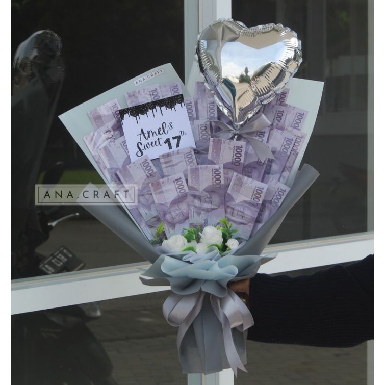 BUKET UANG ASLI / HAND BUQUET / MONEY BUQUET PECAHAN 10000