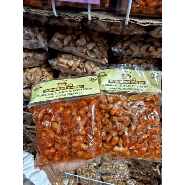 

Makaroni bantet Cemilan pedas gurih enak