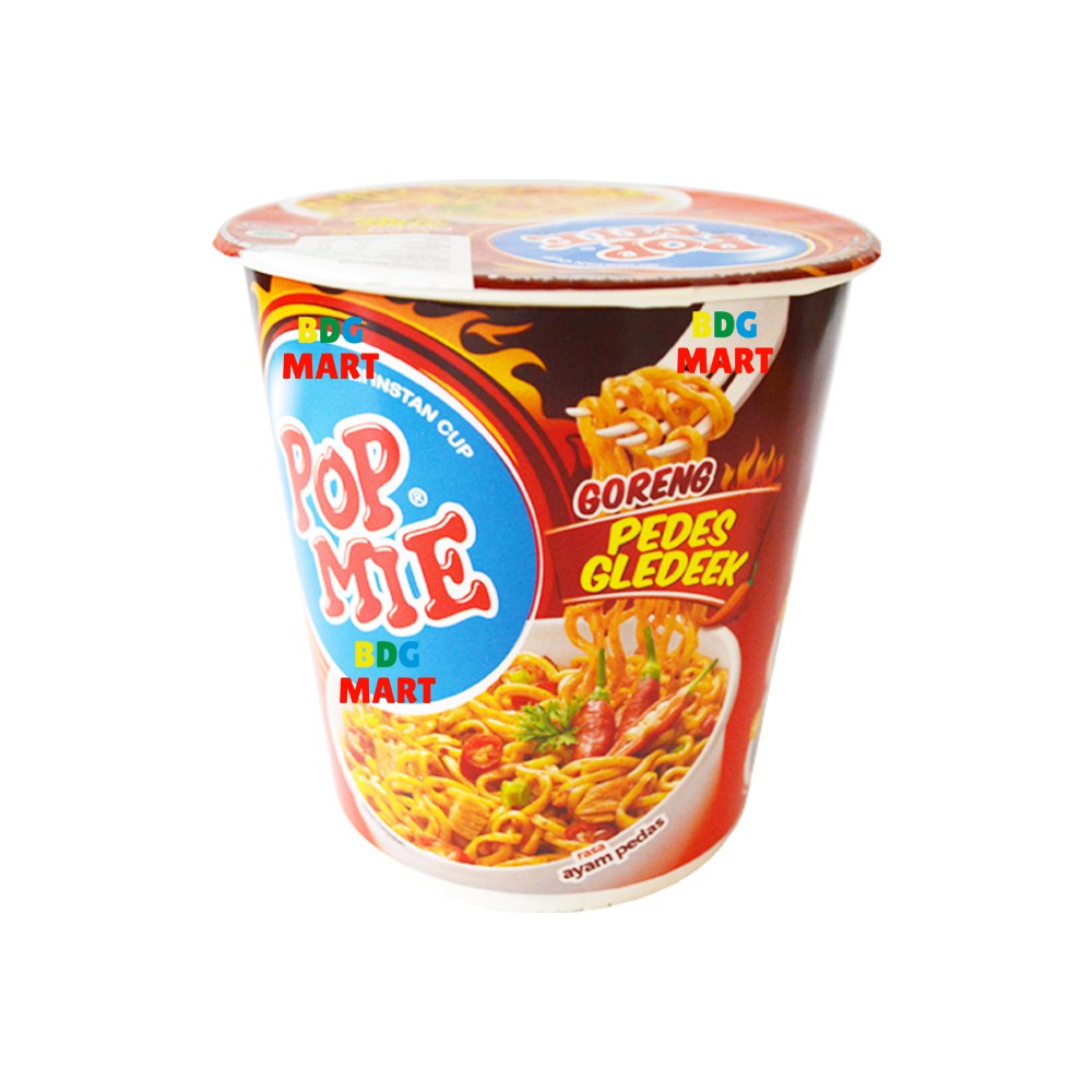 

ECERAN Pop Mie Goreng Pedes Gledek Mie Instan Pedas Dalam Cup Atur Sendiri Pedasnya - 75gr
