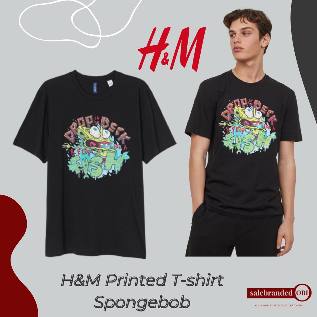 H&M Printed T Shirt Spongebob