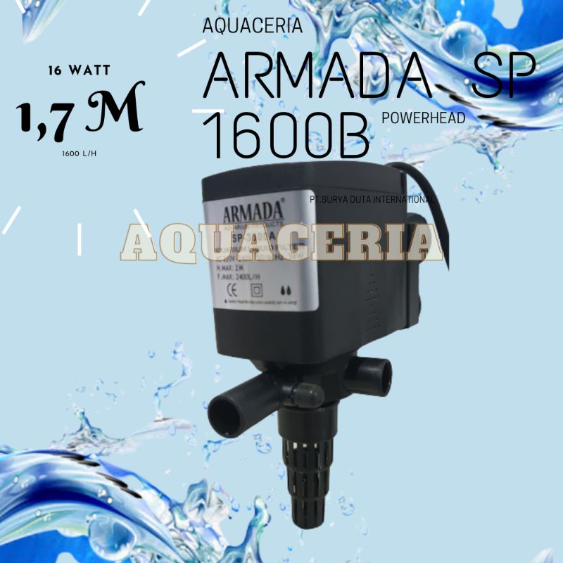 armada 1600 B power head 1600B pompa celup aquarium kolam