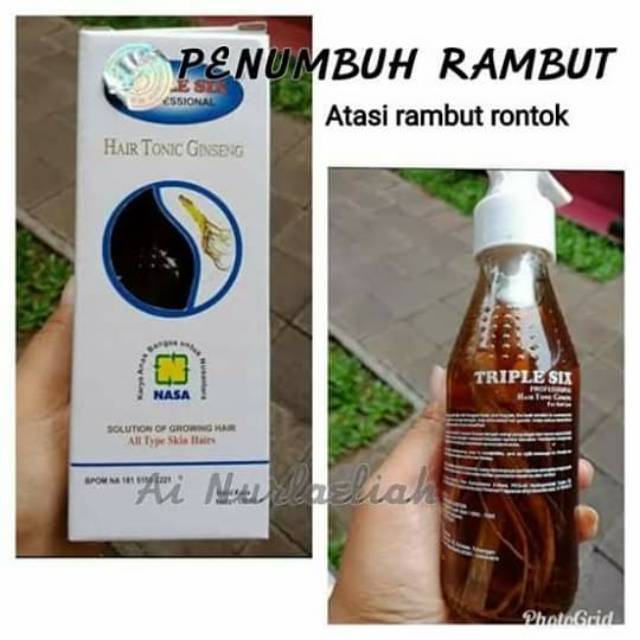 Hair Tonic Untk Rambut Rontok / Triple Six Hair Tonic Ginseng NASA/Ginseng Penumbuh Rambut