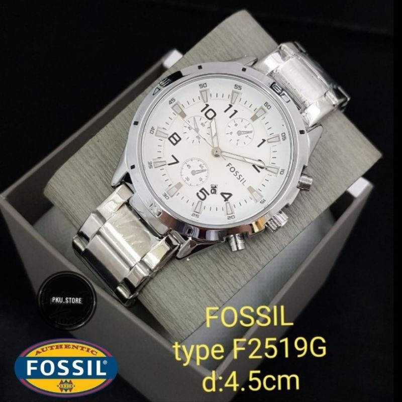 Jam Tangan Cowok FS2519G Authentic Tanggal Aktif Rantai Stainless