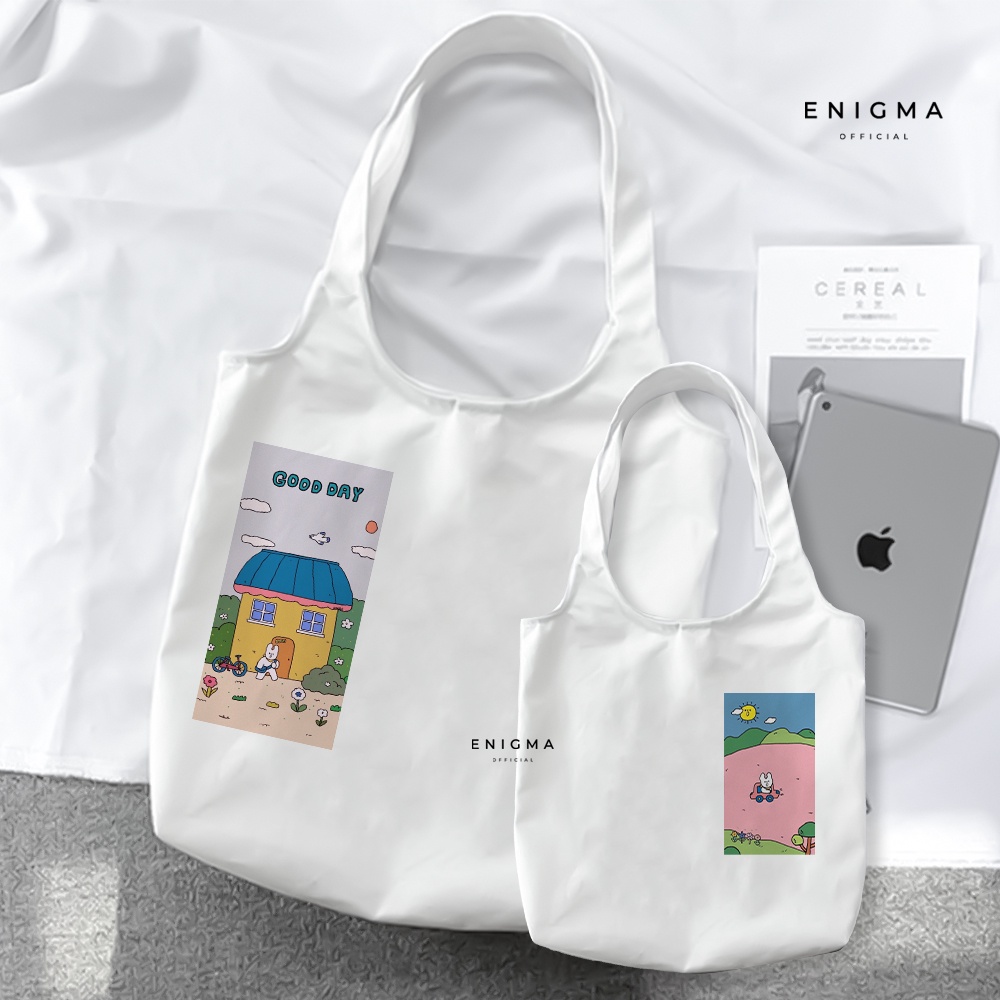 TERBARU TOTEBAG KANVAS PREMIUM ENIGMA TAS WANITA TOTE BAG WANITA TOTEBAG AESTHETIC