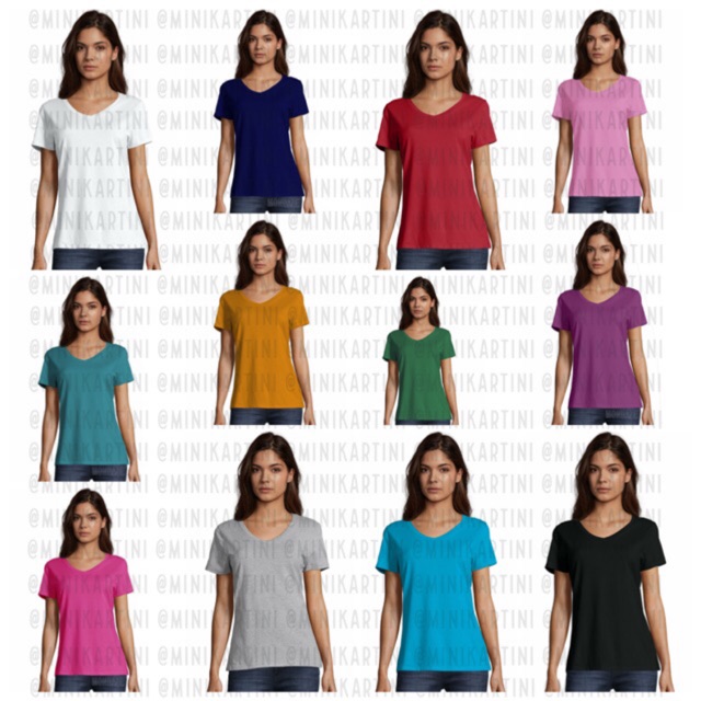Kaos V-Neck/ V-Neck Polos L-XL-XXXL/4XL