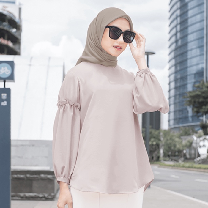 Femme Outfit - Lily Blouse (Blouse wanita)-SWEET KHAKI
