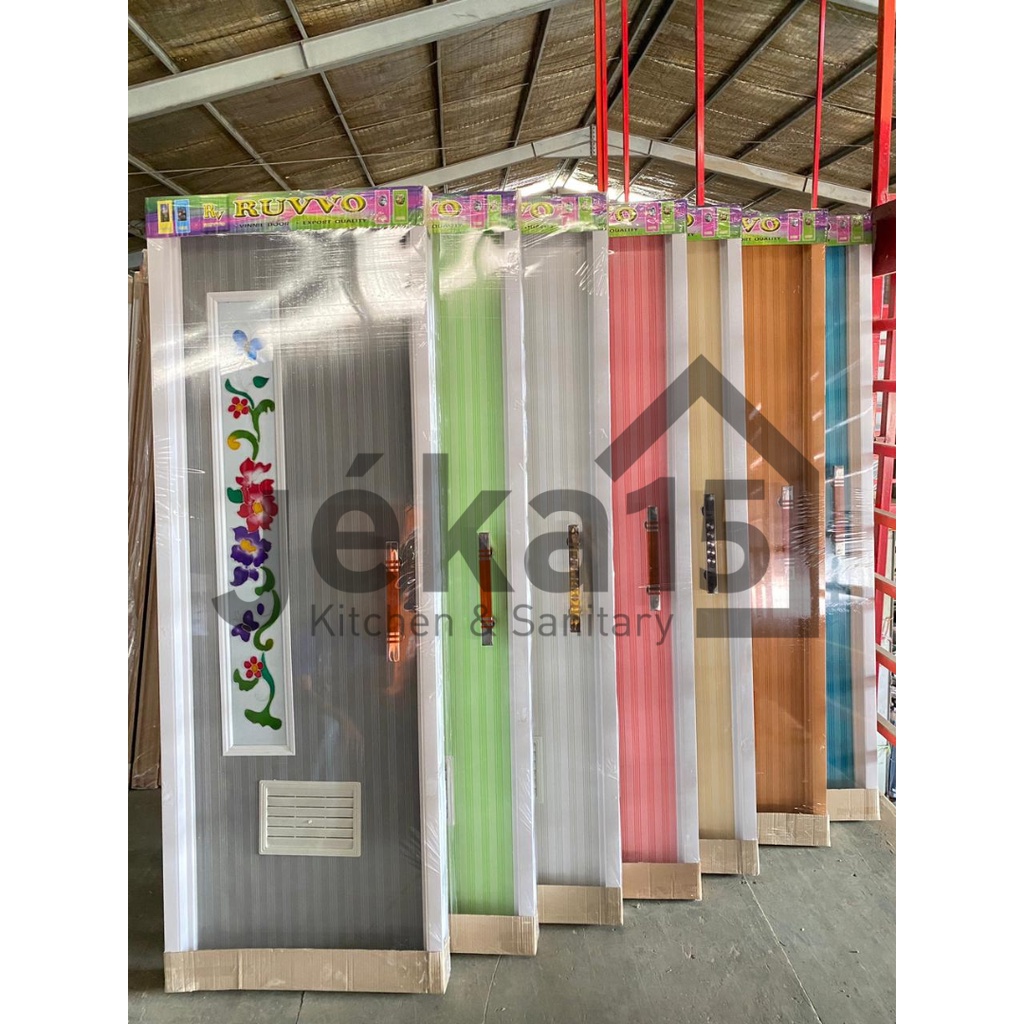 PINTU KAMAR MANDI MINIMALIS / PINTU PVC MINIMALIS CERMIN