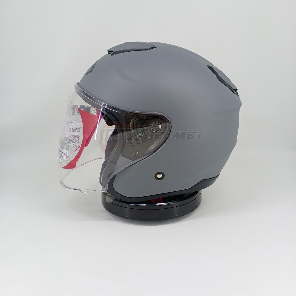 Jual Helm Half Face Kyt Kyoto R Solid Matt Gorilla Grey Doff Abu Abu Doft Polos Original Murah