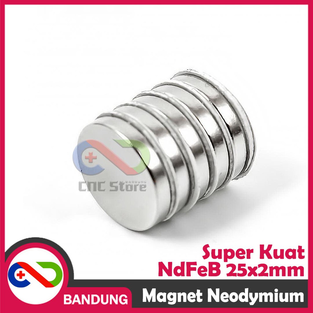 MAGNET NEODYMIUM NDFEB BULAT PERMANEN 25X2MM