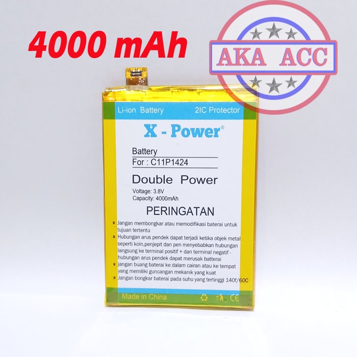 Baterai Asus Zenfone 2 Z00AD ZE551ML C11P1424 Batu Batre Tanam Double Power