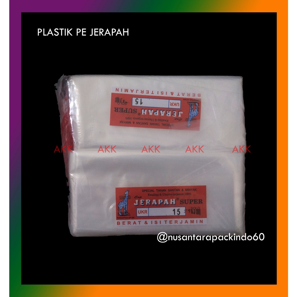 PLASTIK KANTONG PE KT JERAPAH  8x15