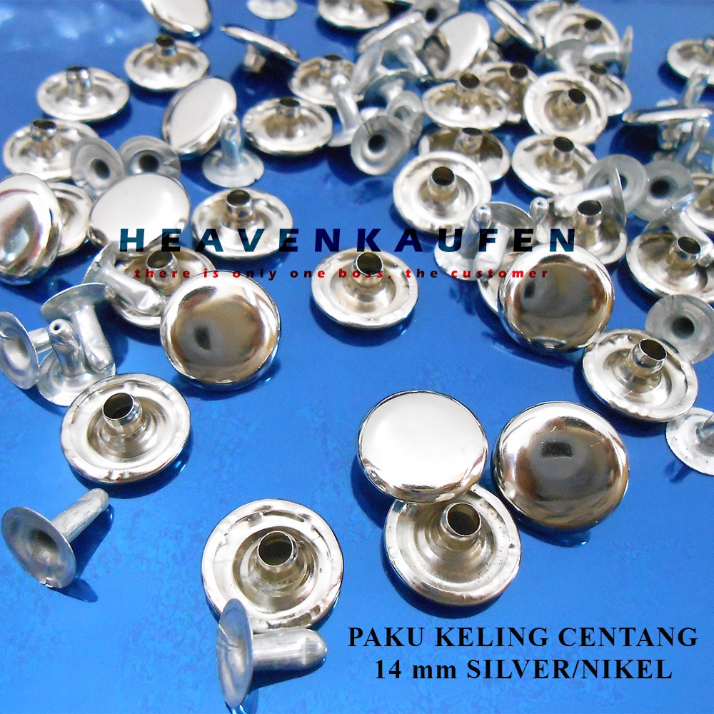 Paku Keling Rivet Centang 14 mm Nikel/Silver Harga Per Pack isi 50 Pasang