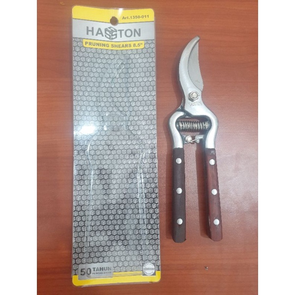 

0Gunting Dahan Bunga Gagang Kayu HASSTON PROHEX 1350-011 Shears 8.5inch