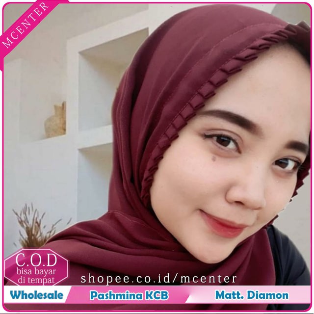 PASHMINA LIPIT TALI INSTAN HIJAB POLOS JILBAB FASHION WANITA MUSLIMAH SYARIAH