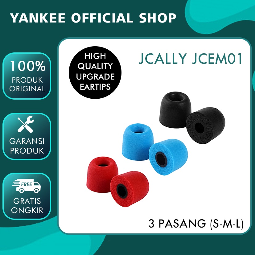 JCALLY JCEM01 Upgrade Eartips Memory Foam 3 Pairs for KZ Earphone QKZ AK6 X Pro KZ EDX Pro TRN MT1