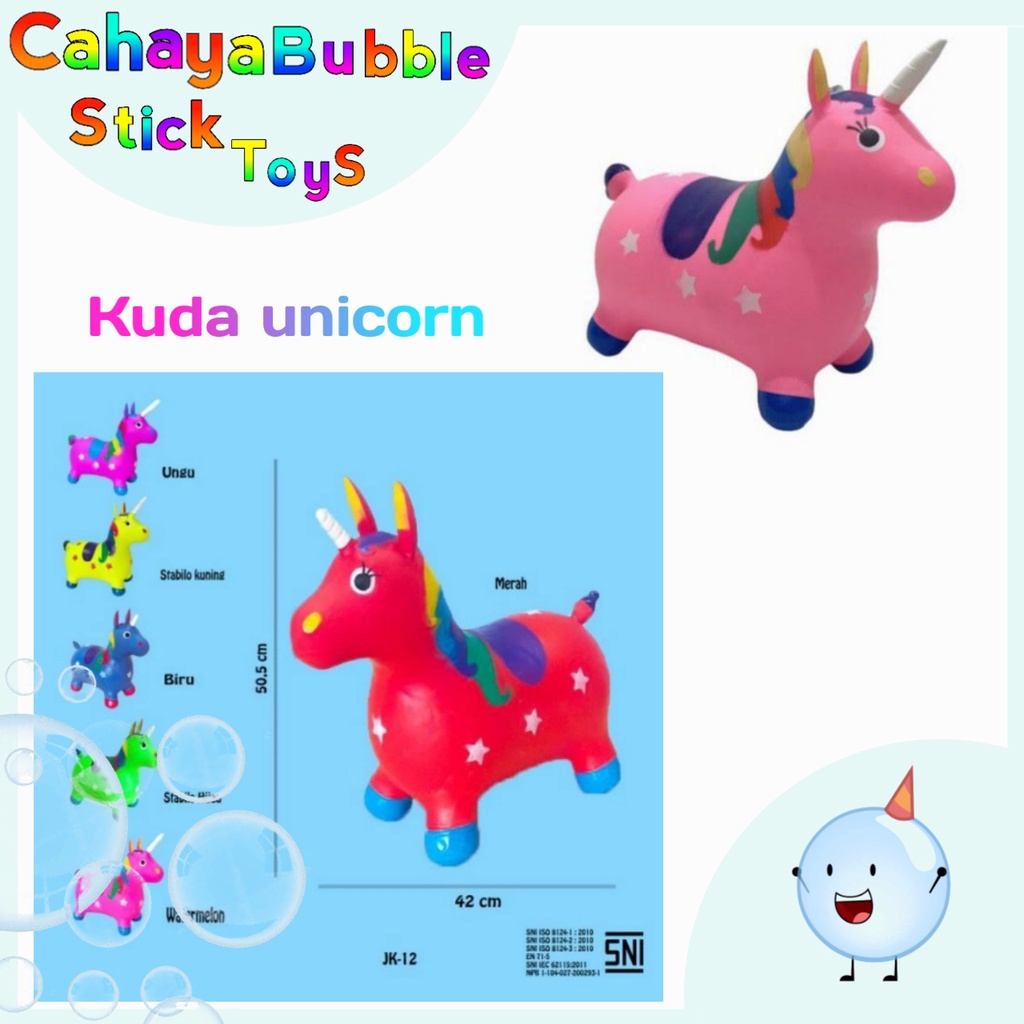 kuda kudaan karet kuda unicorn anak mainan kuda kudaan anak animal jumping musik